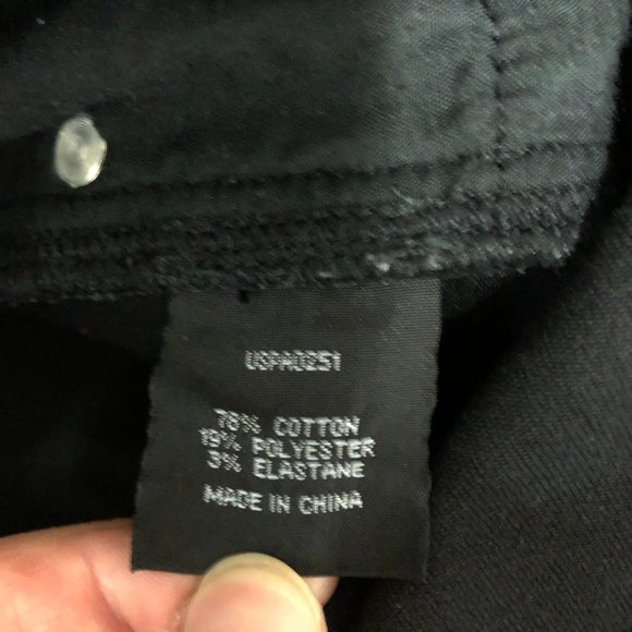 Universal Standard High-Rise Cut-Off Rolled Cuff Bermuda Shorts Black 18 - Picture 12 of 13